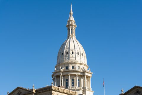 Exterior of the Michigan State Capitol Building