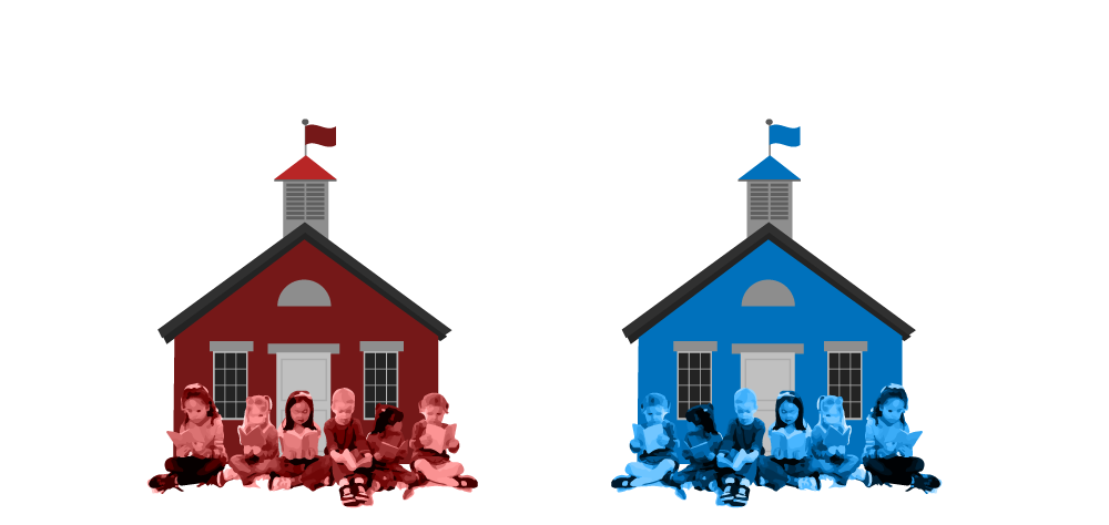 Red School is in a wealthy suburb, while Blue School has a high percentage of low-income students. Children of high-income, college-educated parents do better in school. Should teachers’ performance be adjusted for the income of their students?