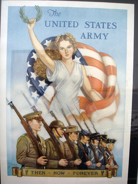 UNCLE SAM WANTS YOU: Americans are comfortable with a level of military propaganda that would be disconcerting coming from another country. (Photo by Flickr user msmail; used under Creative Commons license)