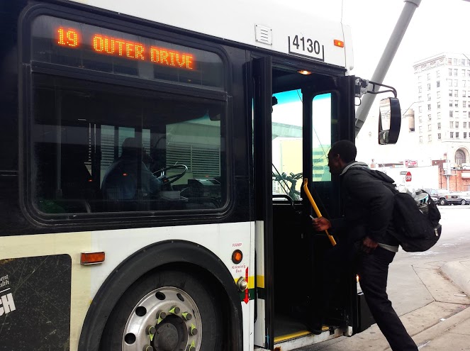 Residents give mixed reviews on whether bus service has improved under Mayor Duggan, though the city says more buses are now on the streets. (photo by Lester Graham)