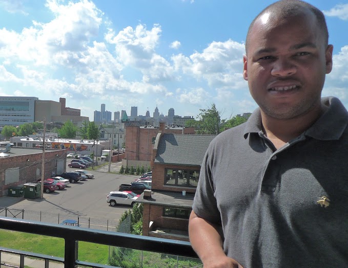 Austin Black’s real-estate business is booming, thanks to gentrification in the central city. He calls it a necessary part of Detroit’s recovery. (Bridge photo by Nancy Derringer) 