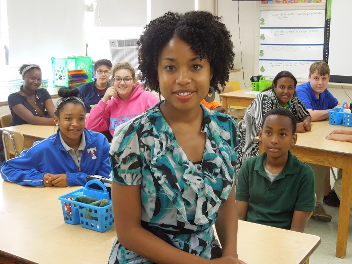 Middle school math teacher Cicely Woodard is one of 1,000 Tennessee teachers who received intensive training by the state to become a Common Core coach for other teachers. Tennessee and Michigan schools both use Common Core, but the Volunteer State has embarked on a massive training effort, while Michigan teachers complain of a lack of support. 