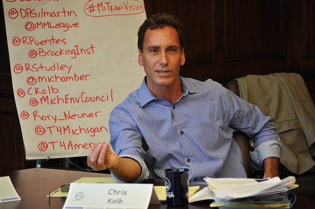 Chris Kolb is president of the Michigan Environmental Council, a coalition of more than 70 organizations created in 1980 to lead Michigan’s environmental movement in achieving positive change through the political process. (Photo by Flickr user Michigan Municipal League; used under Creative Commons license)