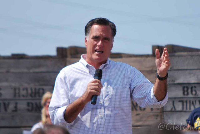 If Republicans had their way, 2012 GOP presidential nominee Mitt Romney would have taken the bulk of Michigan’s 16 electoral votes even though he was beaten by roughly 450,000 votes in Michigan by President Barack Obama. (Photo by Flickr user Pat (Cletch) Williams; used under Creative Commons license)