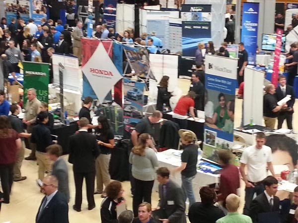 More than 340 companies sent representatives to Houghton, making it the largest career day ever, school officials said.
