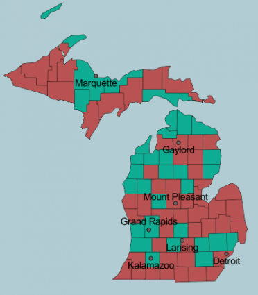 Much of the state is still losing population to other counties or to other states, with Wayne County continuing to see residents move to neighboring Macomb and Oakland counties.