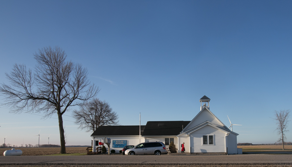 Eccles School in Harbor Beach is one of six one-room schoolhouses in rural Huron County in Michigan’s Thumb. All but one of its 20 students come by choice from outside the district. (Bridge photo by Brian Widdis)