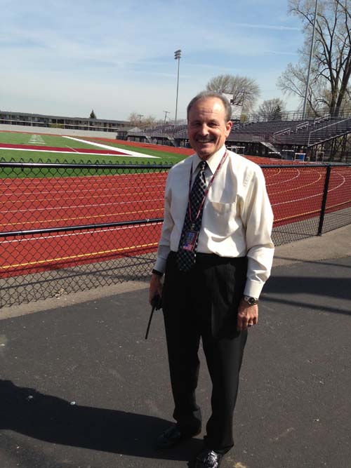 Principal Don Vogt oversaw his high school’s sad decline, but also spearheaded its revival, making Hazel Park High a possible blueprint for successful school turnaround strategies in Michigan. (Bridge photo by Keith A. Owens) 