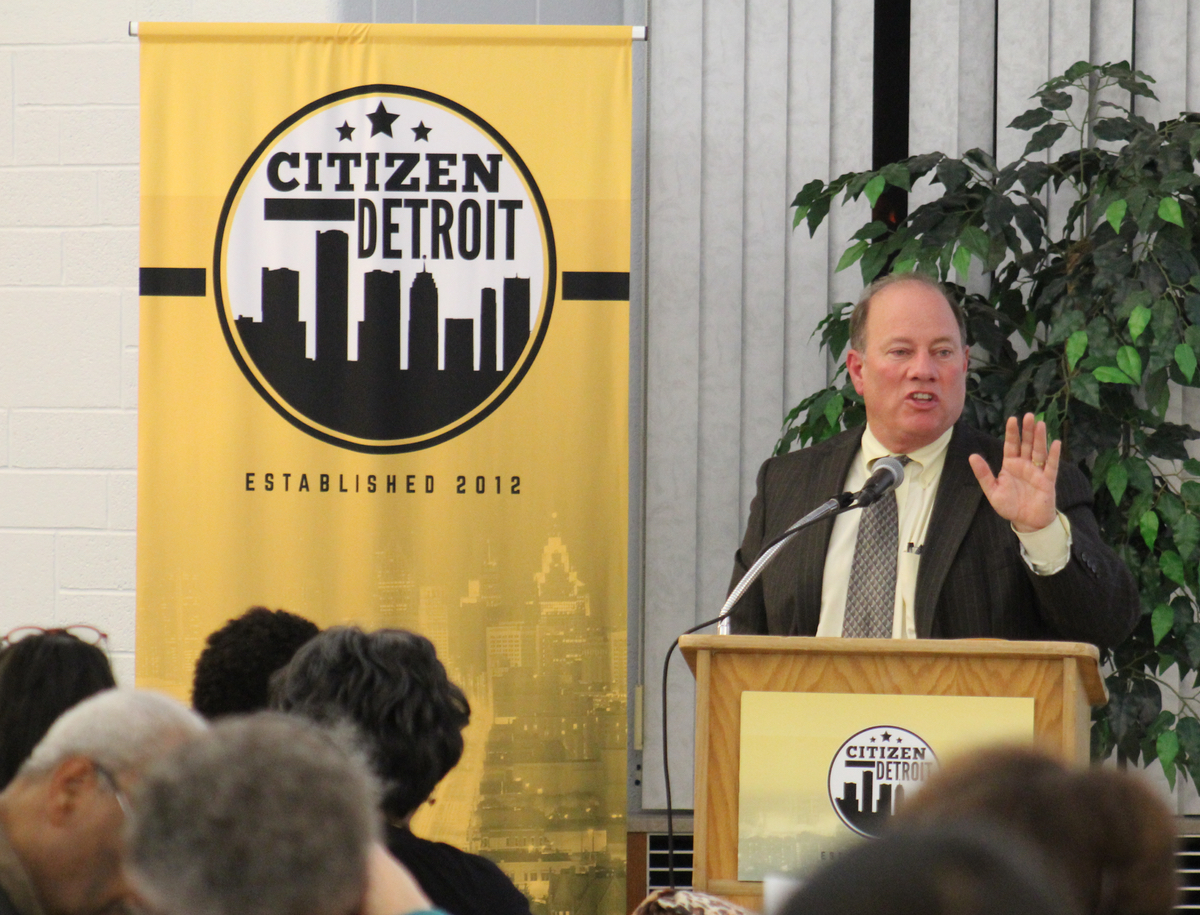 Mayor Mike Duggan points to the many improvements in Detroit post-bankruptcy to justify his optimism about the city's future. (Photo courtesy WDET)