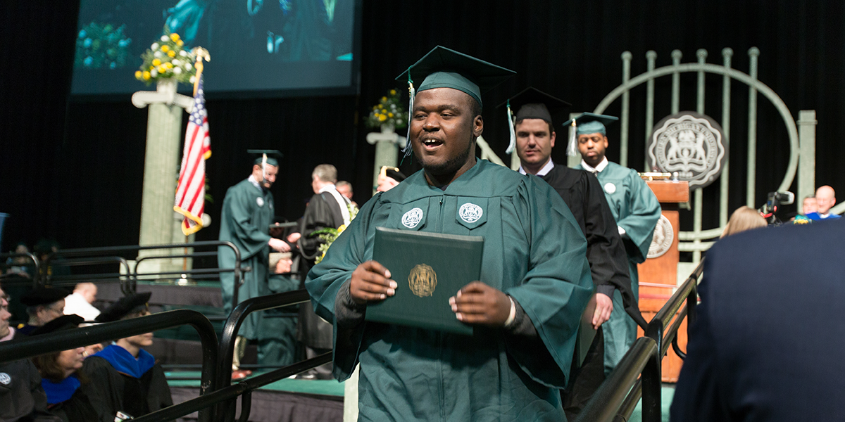 Ramone Williams overcame extraordinary hurdles to earn his bachelor’s degree from EMU at age 26. (Bridge photo by Brian Widdis)