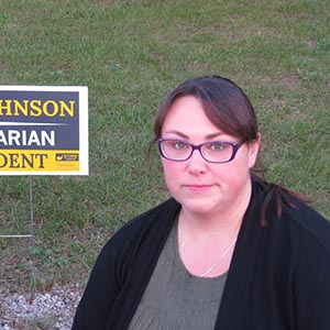 Julie Meade, 35, of Leelanau County supports Libertarian candidate Gary Johnson, calling the choice between Clinton and Trump “no choice at all.” (courtesy photo)