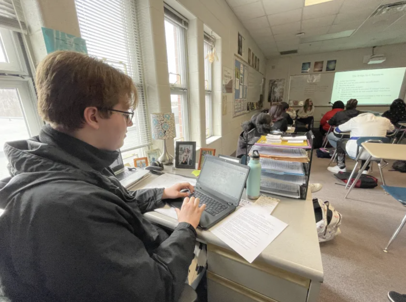 student on laptop