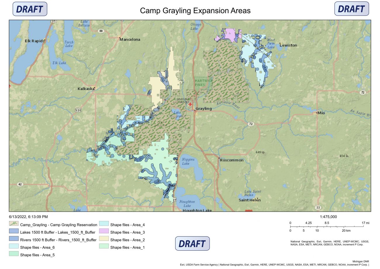 Camp Grayling Expansion Map - www.inf-inet.com