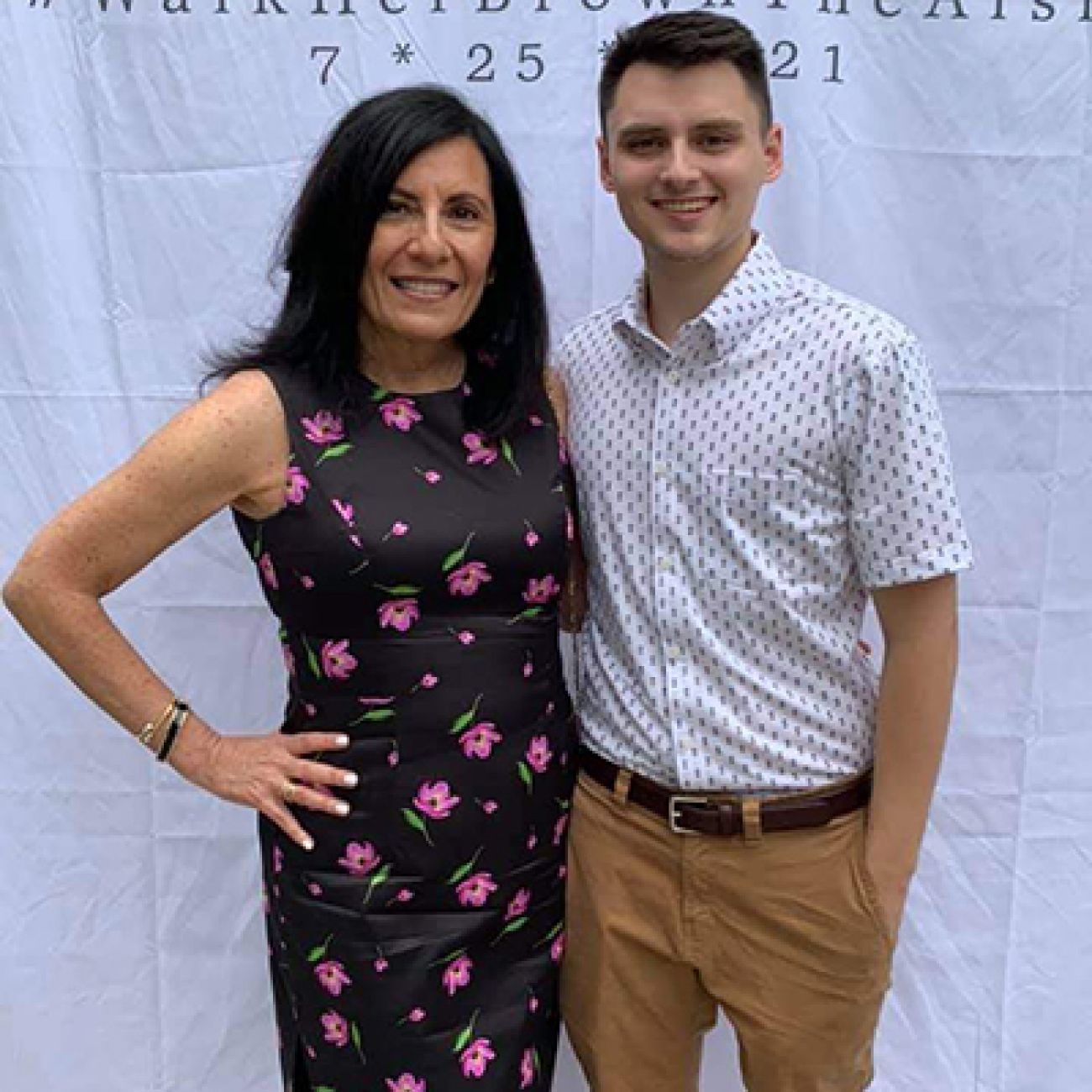 a mom and her son posing for a photo