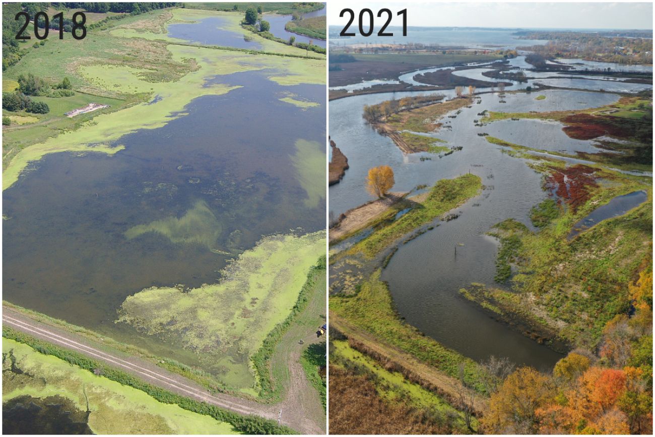 before and after pictures of muskegon lake