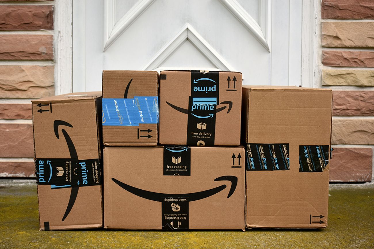 amazon boxes on front porches