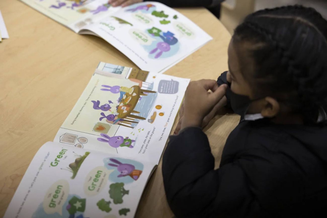 young girl reading