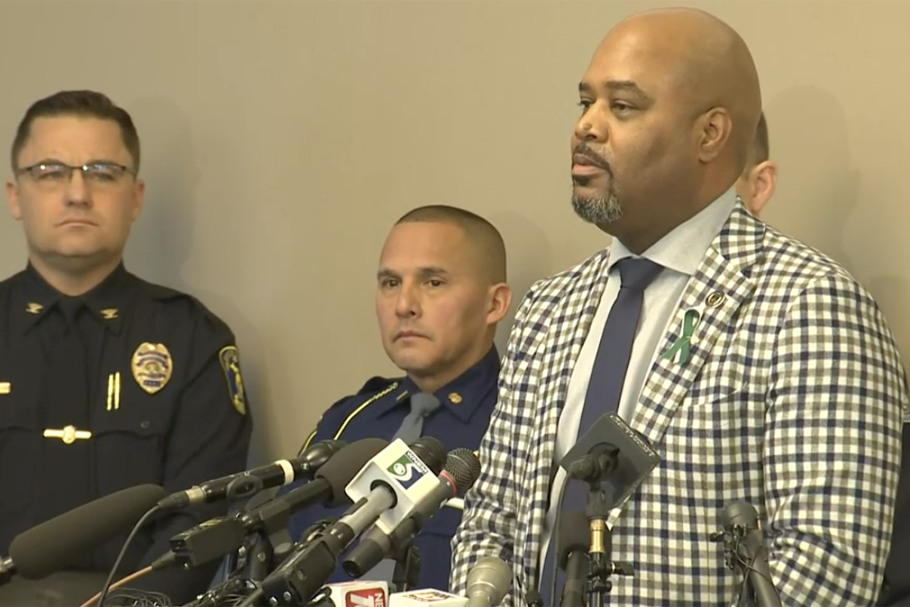 MSU Police chief Marlon C. Lynch at press conference