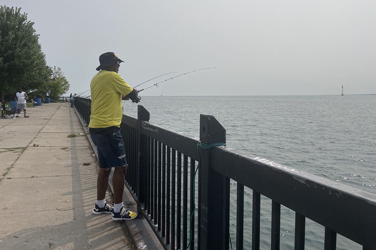 man fishing