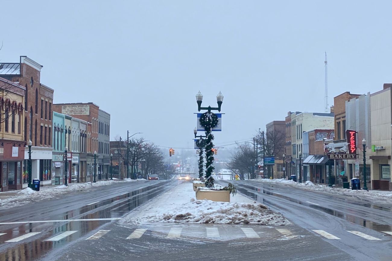 Snow in downtown Ypsilanti