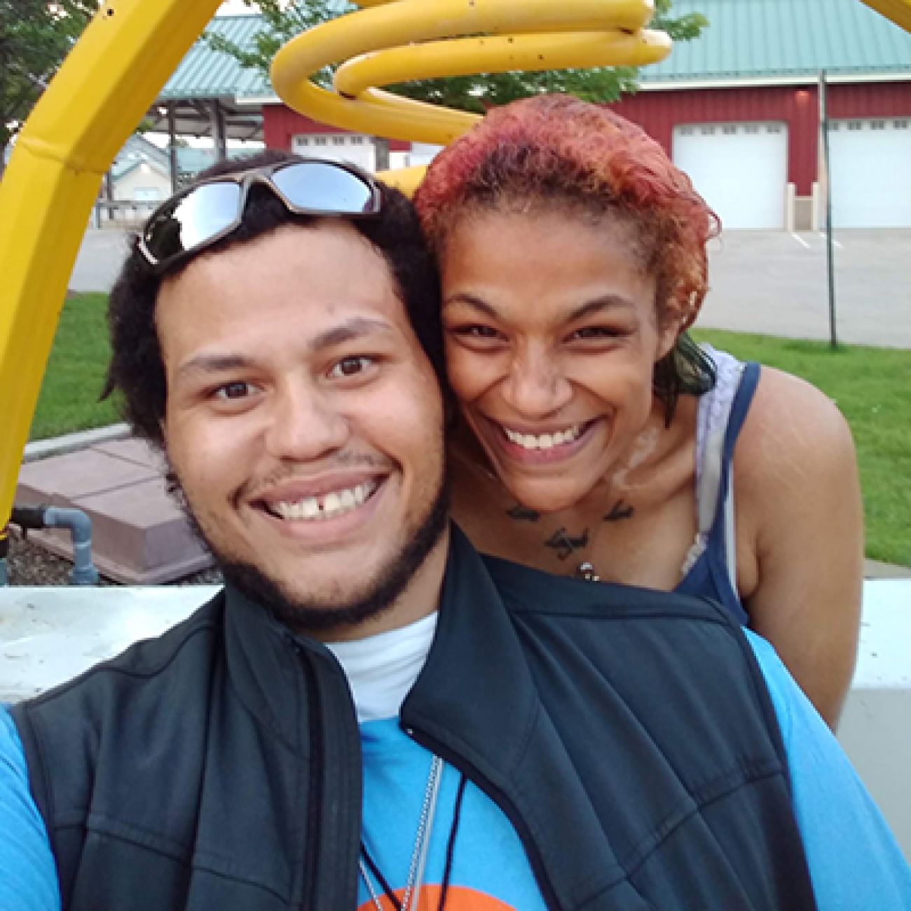 Jauwan Wiggers and Trina Burmeister posing for a photo