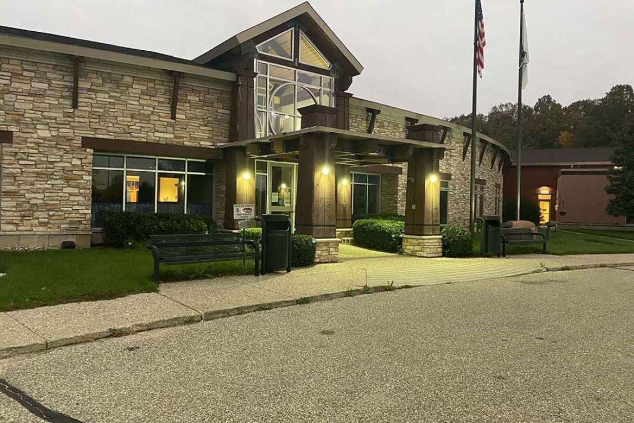 Outside view of the Saginaw Chippewa Behavioral Health Center in Mt. Pleasant. It's a brick building