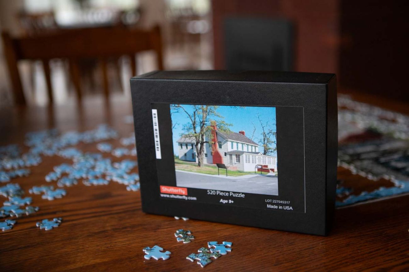 puzzle pieces on a table