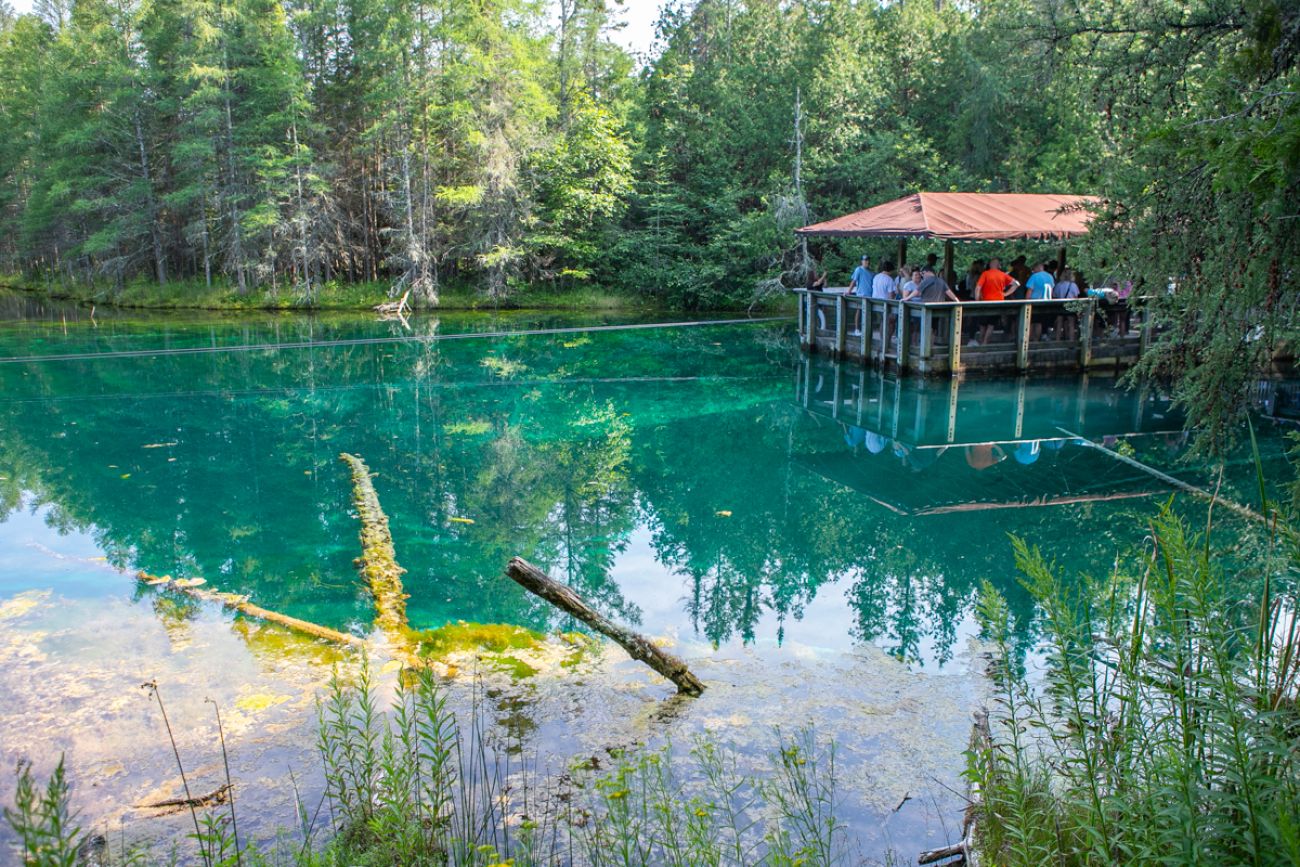 Kitch-iti-Kipi in Schoolcraft County, Michigan’s largest natural freshwater spring