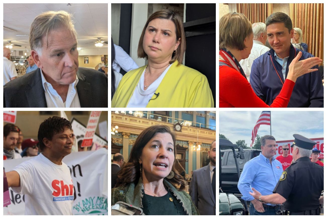 Headshots of the primary election winners in Michigan