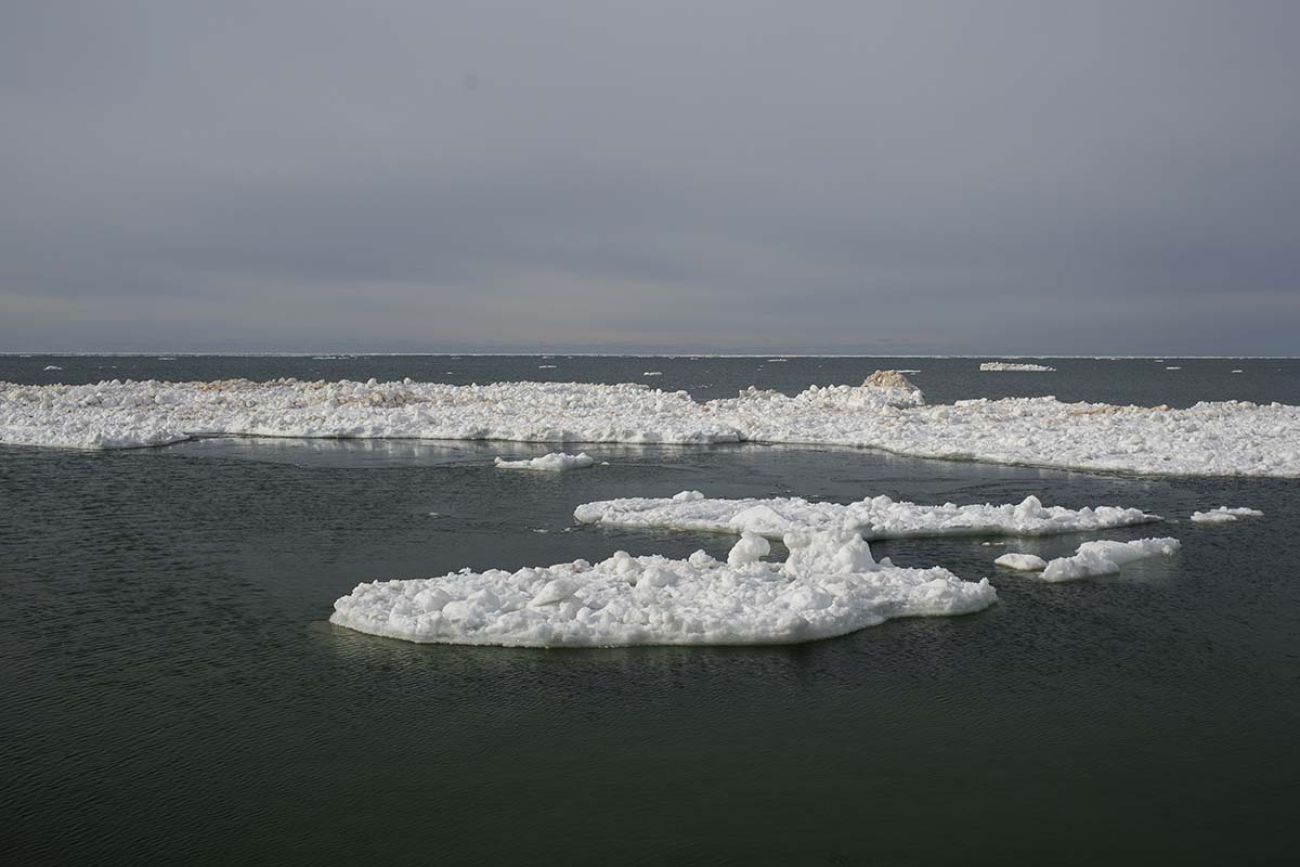 A little bit of in Lake Michigan near Holland, Michigan. 