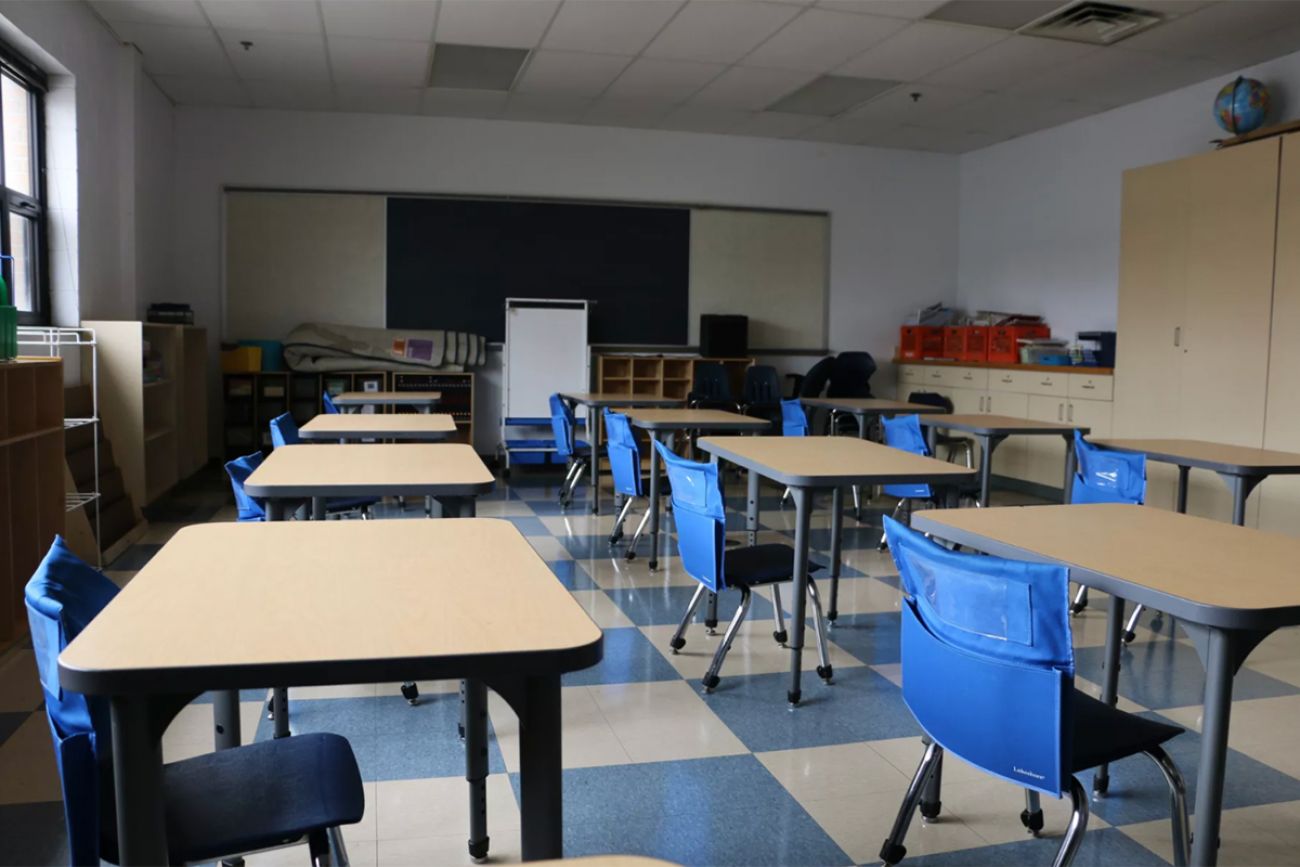 empty classroom