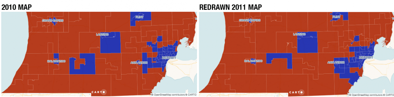 Maps Show How Gerrymandering Benefitted Michigan Republicans | Bridge ...