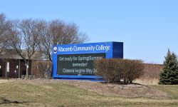 sign for Macomb Community College