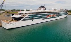 Cruise ship Viking Octantis docked at Detroit