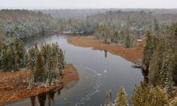 View of the Ausable river from the high banks