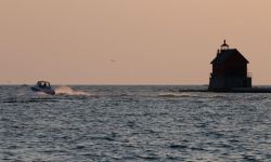 sunset on Lake Michigan