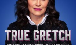 Gov. Gretchen Whitmer on a blue cover of a book called "True Gretch"