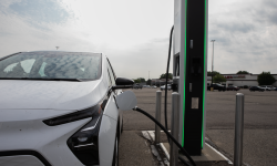 EV cars being charged 