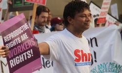 U.S. Rep. Shri Thanedar surrounded by supporters