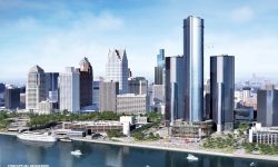 A rendering of the Renaissance Center