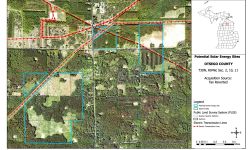 A map for a potential solar energy site near Gaylord, Michigan. 