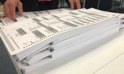 A pile of Michigan ballots. 