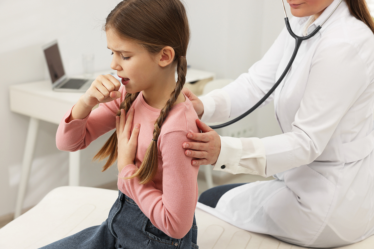 Child resting with symptoms of respiratory infection