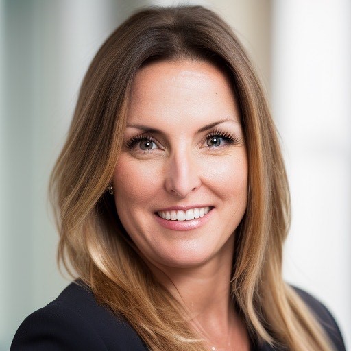 studio headshot of a smiling woman