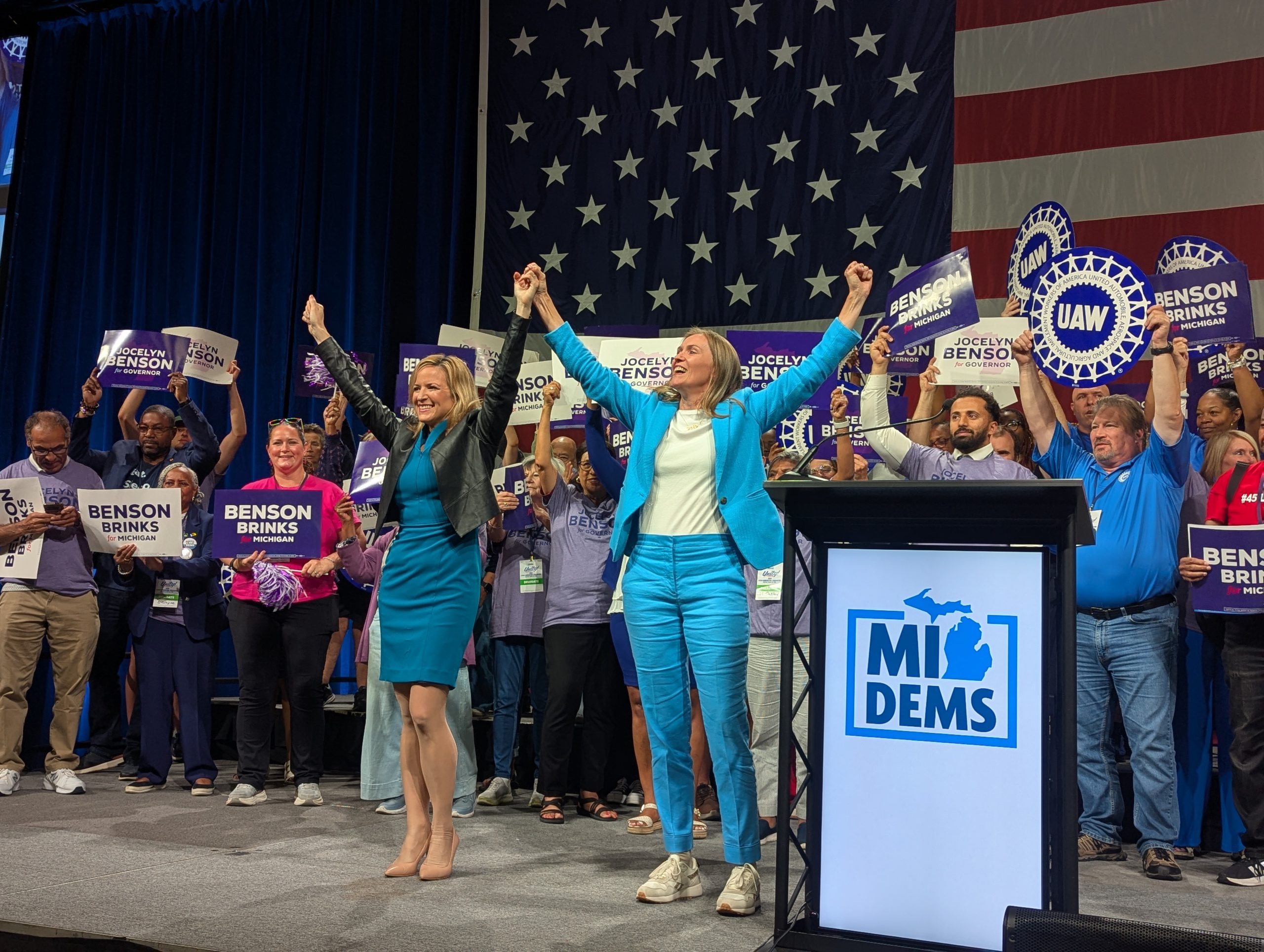 Michigan Democrats at convention : Calls to unify , fight against Trump